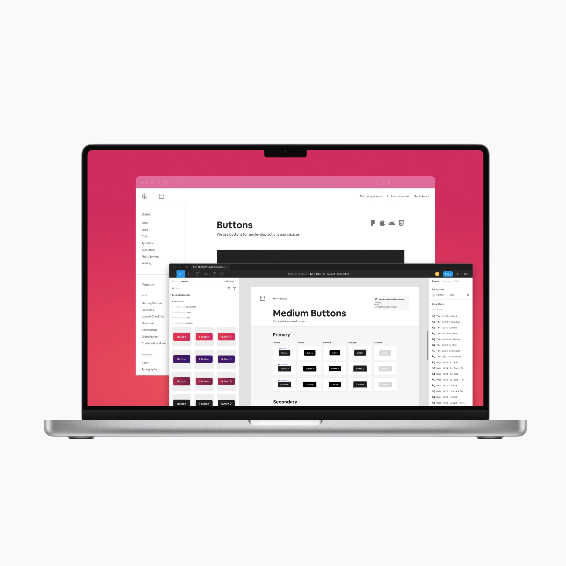 Airbnb Design System components and guidelines for internal tools